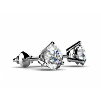 1.00 ct Round Cut Cubic Zirconia Stud Earrings in Martini Setting Screw Back 1.00 ct Round Cut Cubic Zirconia Stud Earrings in Martini Setting Screw Back